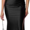 Memoriesea Women's Sexy Sleeveless V Neck High Split Evening Cocktail Maxi Dress (M)