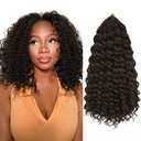Dark Brown Gogo Curl Crochet Hair Extensions Bob Braids 12 Inch #4