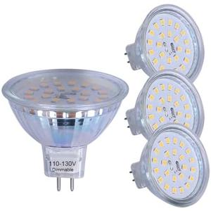 ukzboss mr16 led Bulb dimmable 120v 110V 5w 2700K Warm White Soft White Spot Light Equivalent to 50w Halogen Bulb for Tracking Light MR16 Fixture (4 Pack)
