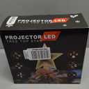 Kesfitt Christmas Tree Topper, Tunnel Mirror Golden Light Star Topper with 6 Projection Modes, Tree Topper Lighted 3D Glitter Dynamic Projection for Xmas Party Holiday