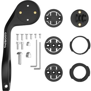 CooSpo Bike Computer Mount, Quick Release Mount for Garmin, Wahoo, Bryton, Bike Computer, Out Front Cycling Computer Extended Mount