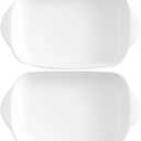 Ceramic Small Baking Dishes Set of 2 - Casserole Dishes for Oven,Rectangular Bakeware Baking Bowls With Double Handle for Roasting, Lasagna, Pie, Gratin,Oven Safe & Microwave Safe