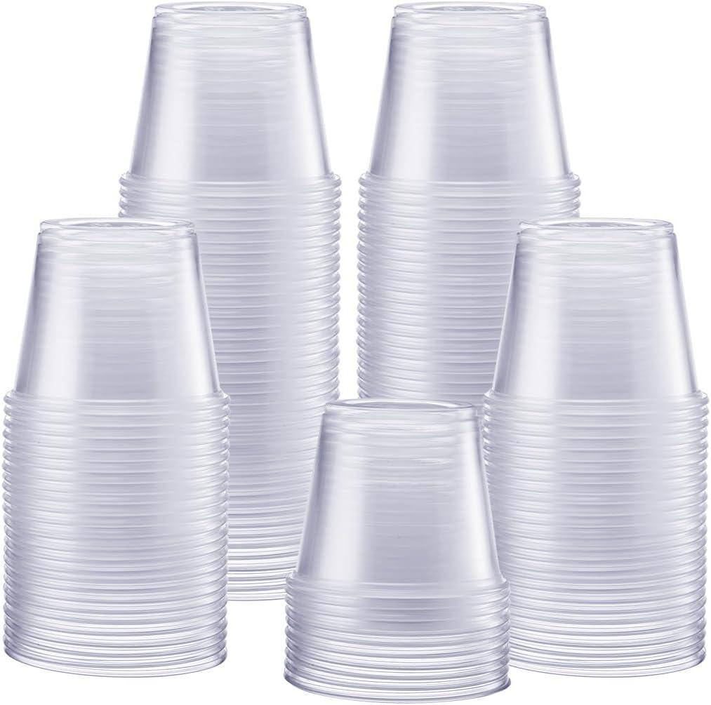GUSTO 5.5 Oz. - 250 Count Clear Disposable Plastic Portion Cups (No Lids), Souffle Cups, Jello Shot Cups, and Sauce Cups For Portion Control, Salad Dressing and More- Formerly Comfy Package