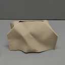 OLETHA Aesthetic Rectangle Tissue Box Cover, High Flat Box Tissues Holder Rectangular, Canvas Grain, Greige