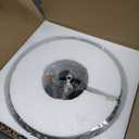 Modern Black Ceiling Light Fixture, 12" Clear Glass Flush Mount Chandeliers, Semi Flush Mount Ceiling Light Fixture Suitable for Living Room Hallway Kitchen Bedroom