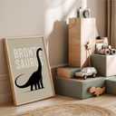3Pcs Nursery Dinosaur Canvas Wall Art Bronto,Trike,T.rex Painting Picture Wall Decor Adorable Toddler Dino Poster Print Artwork for Kids Boys Room Nursery Classroom Playroom Home Decoration (1216in)