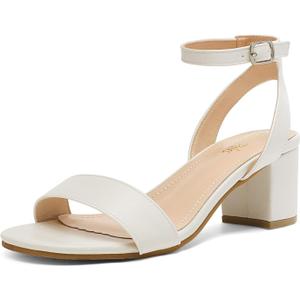 DREAM PAIRS Women's Open Toe Ankle Strap Low Block Chunky Heels Sandals Party Dress Pumps Shoes (7 Wide)
