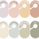 Baby Size Clothes Dividers for Closet: Nursery Age Hanger Organizer by Months for Boho Room Decor - Set of 8 Toddler Clothing Separators from Newborn to 2T Infant