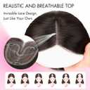 Isaic 24 Inch Synthetic Hair Topper for Women 360 Clip-in with Adjustable Band, Layered Hairpiece for Thinning Hair Adds Volume & Natural Coverage(Balayage Dark Brown to Chestnut)
