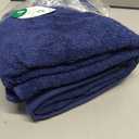 GLAMBURG 100% Cotton 2 Pack Oversized Bath Towel Set 28x55 Inches, Ultra Soft Highly Absorbant Compact Quickdry & Lightweight Large Bath Towels, Ideal for Gym Travel Camp Pool - Navy Blue