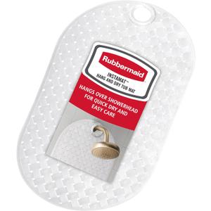 Rubbermaid INSTAMAT Bath Tub Shower Mat, Non-Slip Tub Mat with Suction Cups, Bath Mat Hangs on Showerhead for Quick Dry, 27.2 x 15.2 Inch, BPA-Free, Easy to Clean, for Inside Tub or Shower, Clear