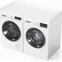 SpaceAid Washer Dryer Countertop, Laundry Wood Shelf Topper with Edge, 54" Width x 27.5" Depth Cover Guard Organizer for Washer and Dryer Laundry Hamper Counter Storage Organization (White) (Large)