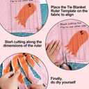 Fuyoooo Fleece Tie Blanket No Sew Template Ruler Rectangle Quilt Supplies for DIY Blanket Making