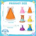 LEBENGURU 12 Pack Mini Party Hats for Stuffed Animals, Felt Cone Birthday Party Hats for Dolls Dog Cat Rabbit Puppy Animal