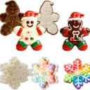 2 x Mity Rain Christmas Cake Pop Mold Shapes Press Set, Snowflakes and Gingerbread Man Mold, 3D Printed Cakepop Molds Cutter for Home Baking,Birthday Parties