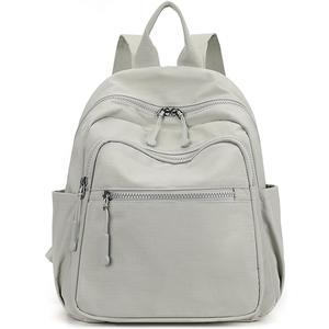 Tanweibago Mini Nylon Women Backpacks,11L Small Ladies backpacks Casual Lightweight Women Shopping Travel Daypack (Y2-Grey)