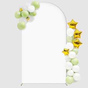 Hahuho Wedding Arch Backdrop Cover(No Arch Stand), Spandex Arch Covers Stretchy Backdrop Wedding Birthday Party Baby Shower Banquet Ceremony Decoration(6.6FT White)