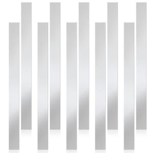Amylove 10 Pcs Metal Strips Shim Stock Metal Sheet Shims Gap Filler Trim Strip 0.02'' Thickness(Stainless Iron,1'' Width)