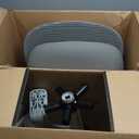 Sweetcrispy Home Office Managerial Executive Chair, Ergonomic Mesh Adjustable Swivel Mid-Back Chair with, Flip-up Arms, Comfortable Lumbar Support, Comfy Arms for Bedroom,Study,Student, Grey