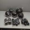 24 Pieces Christmas Balls Tree Ornaments Set, Shatterproof Xmas Decorations Set with Reusable Hand-held Gift Package for Holiday Indoor Tree Decor Black