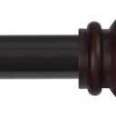 Kenney Chelsea Ball End Window Curtain Rod, Adjustable 28-48 Inch Extendable Rod Set, Weathered Brown