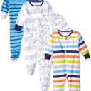 Onesies Brand Baby-Boys 4-pack Sleep 'N Play Footies (Dog) 3-6 M 