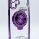 Magnetic Kickstand Glitter Case for iPhone 16 Plus,[Compatible with Magsafe] Luxury Bling Sparkly Diamond Rhinestone with Camera Lens Protector Women Girls Case for iPhone 16 Plus 6.7",Purple