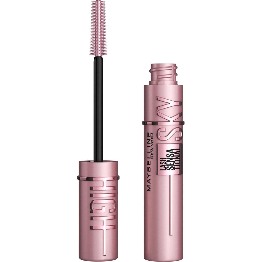 Maybelline Lash Sensational Sky High Washable Mascara Makeup, Volumizing, Lengthening, Defining, Curling, Multiplying, Buildable Formula, Blackest Black, 1 Count (0.24 Fl Oz (Pack of 1))