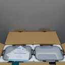 8 Pack 36oz Large Glass Meal Prep Containers with lids, Glass Food Storage Containers with Leak Proof Snap Lock Lids , Airtight Bento lunch Boxes, Kitchen Storage, Oven, Freezer and Dishwasher Safe (Black)