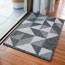 morgantag Indoor Doormat Rubber Door Mat, 20"x 32", Heavy Duty Doormat, Waterproof, Easy Clean, Machine Washable, Low-Profile Doormats for Entryway, Garage, Patio, Bathroom, Livingroom Blackwhite, 2 Pack