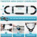 Twister Arm Trainer - Adjustable 60-100lbs Resistance Arm & Chest Workout Equipment for Home Gym Fitness , Arm Strengthener for Men, Power Twister Bar for Biceps, Forearm & Shoulder Training (Blue)