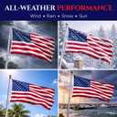 Premium American Flags for Outside 3x5 Heavy Duty Nylon, Embroidered Stars & Sewn Stripes