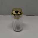 LEICURACE Glass Foam Soap Dispenser, Refillable Foaming Dispenser with Gold Pump, Foam Hand Soap Dispenser for Bathroom Kitchen, Modern Home Bathroom Decor （Foam Type/Clear）