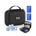 Insulin Cooler Travel Case with Temperature Display, TSA Approved Diabetic Cooling Bag for Insulin Pens and Supplies, Refrigerated Medicine Organizer with 2 Ice Packs