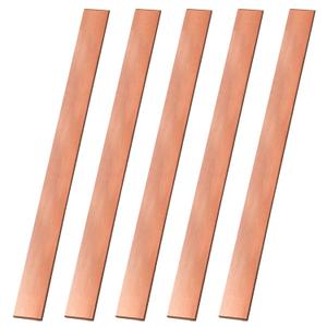 5PCS C110 Copper Flat Bar, 0.04" Thickness x 1.0" Width x 15.7" Length Copper Flat Bar Stock, 1.0mm x 25mm x 400mm Suitable for DIY Battery Connection, etc.