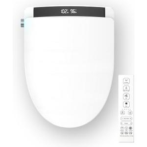 Auto Open Lid,Heated Bidet Toilet Seat with Remote, Elongated