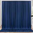 10ft x 10ft Wrinkle Free Navy Blue Backdrop Curtains Panels, 2 Panels 5x10ft Silky Polyester Photo Backdrop Drapes for Birthday Wedding Party Graduation Photography Background (10ftx10ft)
