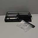 Modern LED Ceiling Light Fixture, 22" Dimmable Close to Ceiling Light with Remote Control Black Flush Mount Chandelier Lighting Fixture, 3 Square Ceiling Lights for Kitchen Bedroom Living Dining Room