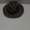 Yosang Womens & Mens Fedora Hats Vintage Wide Brim Felt Panama Rancher Hat (One Size, Black)