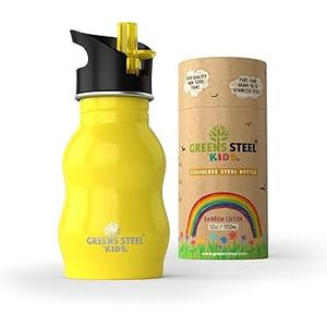 Stainless Steel Kids Water Bottle - 12 Oz, Yellow