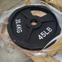 Fitvids 2-Inch Olympic Cast Iron Weight Plate for Strength Training & Weightlifting