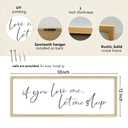YWJKWLGS If You Love Me Let Me Sleep Wall Art, 32x12 Inch Natural Wood Framed Funny Bedroom Sign, Minimalist Quote Poster for Master Bedroom Above Bed Decor