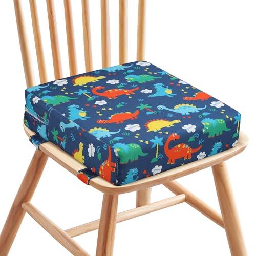 Zicac Portable High Chair Increasing Seat Cushion for Travel Dining Seat Pad for Toddler Kids Baby Infant Washable Thick Chair Seat Pads (Dark Blue)