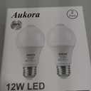 Aukora Motion Sensor Light Bulbs, 12W (100-Watt Equivalent) E26 Motion Activated Dusk to Dawn Security Bulb Outdoor/Indoor for Front Door Porch Garage Basement Hallway Closet(Cold White 2 Pack)