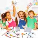 12 Pack Hockey Valentine's Day Cards, Pencils with Erasers, Mini Hockey Pucks, Hockey Goal for School Classroom Gift Exchange, Valentine Party Favor Supplies