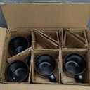 famiware Mercury Coffee Mugs 13 oz, Coffee Mugs Set of 4 with Handle, Cups for Latte, Hot Tea, Cappuccino, Mocha, Cocoa, Black