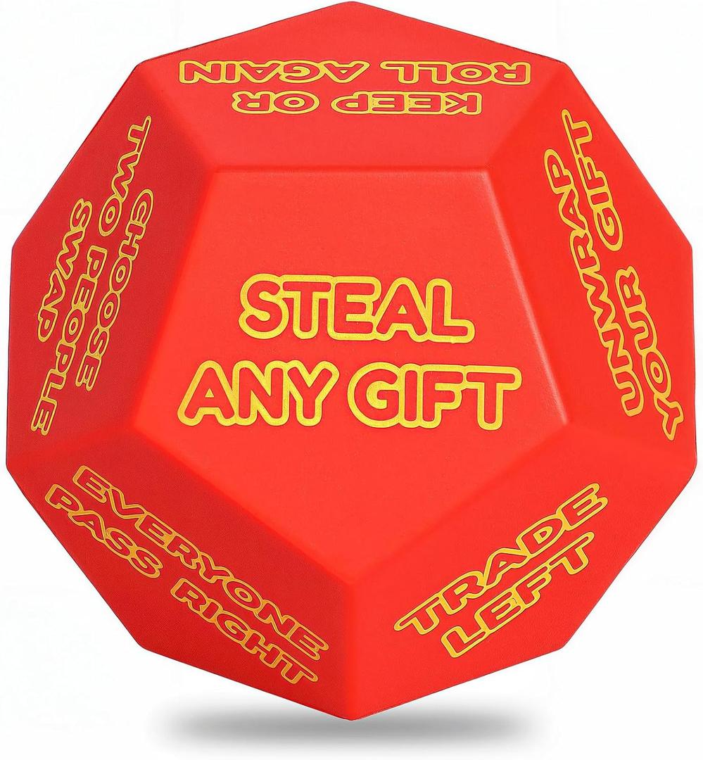 Santa Swap Gift Exchange Dice, Exchange Gifts Christmas Games for Family Party, Christmas Stocking Stuffers White Elephant Gift Swap Dice Game for Teens, Kids, Adults, Families and Holiday