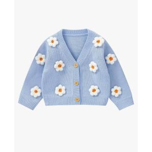 Neiwech Baby Girl Cardigan Sweater Toddler Knit V-Neck Button Long Sleeve Outwear Fall Winter Clothes, 4 Years