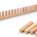 Looma 46" Wooden Loom Frame for DIY Throw Blankets Chunky Knit Blanket Kit  Adjustable Size Hand Knitting Kit  No Needles Required  Beginner-Friendly Yarn Craft for Home Decor & Stress Relief