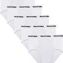 Natural Feelings Men's Briefs Underwear Multipack Mens Cotton Full Rise Briefs with Comfort Waistband (White, XXL)